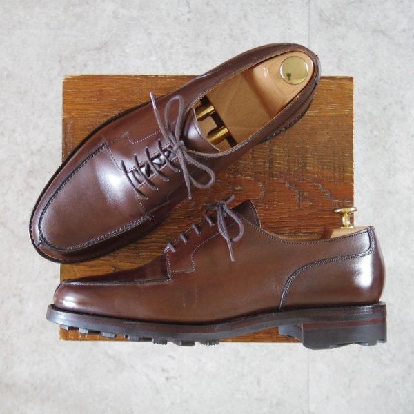 ほぼ未使用★クロケット&ジョーンズ 7.5E【定価￥132,000-★モールトン/MORETON/リッジウェイソール】292ラスト/Uチップ/濃茶★l985