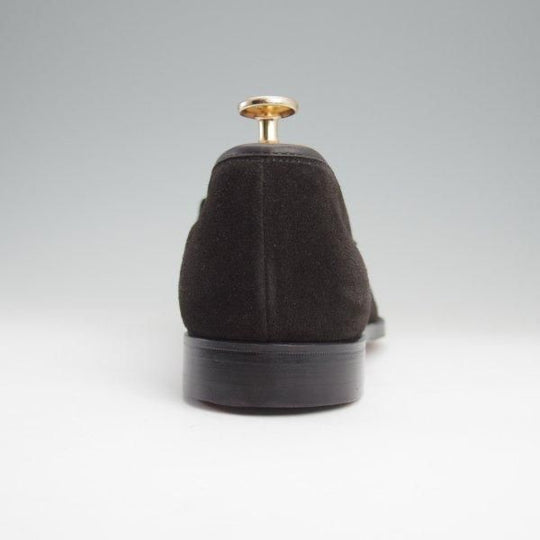 未使用★クロケット&ジョーンズ 8.5E【現行定価10万円以上★FINCHLEY 2/ビットローファー】376ラスト/スエード/黒/Crockett&Jones★l986