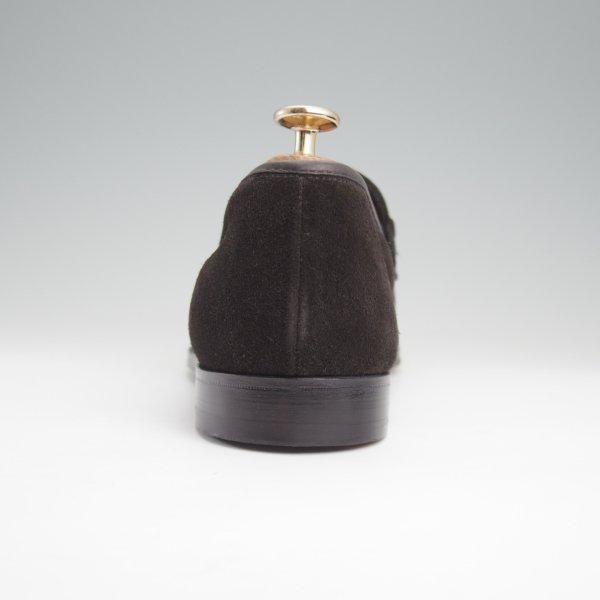 未使用★クロケット&ジョーンズ 8.5E【現行定価10万円以上★FINCHLEY 2/ビットローファー】376ラスト/スエード/黒/Crockett&Jones★l986