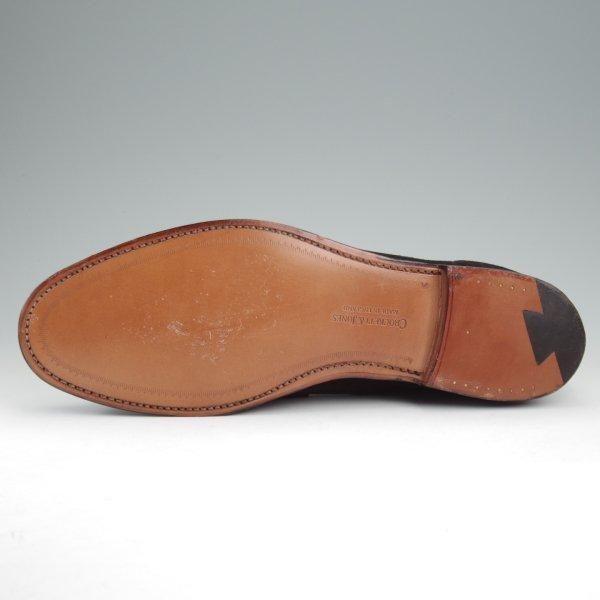 未使用★クロケット&ジョーンズ 8.5E【現行定価10万円以上★FINCHLEY 2/ビットローファー】376ラスト/スエード/黒/Crockett&Jones★l986