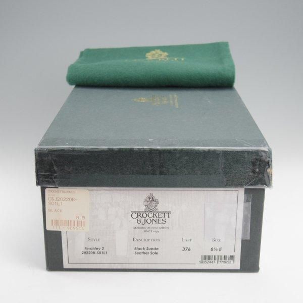 未使用★クロケット&ジョーンズ 8.5E【現行定価10万円以上★FINCHLEY 2/ビットローファー】376ラスト/スエード/黒/Crockett&Jones★l986