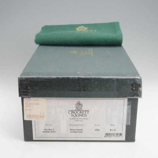 未使用★クロケット&ジョーンズ 8.5E【現行定価10万円以上★FINCHLEY 2/ビットローファー】376ラスト/スエード/黒/Crockett&Jones★l986