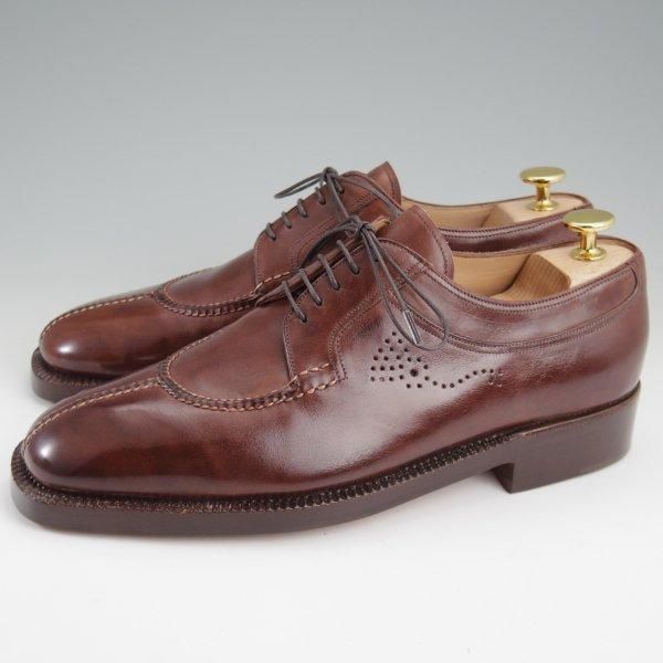 未使用★(伊)シルヴァノ・ラッタンジ SIZE 6.5【ハンドソーンウェルテッド製法★Uチップ/HIGH BRIDGE別注】カーフ/濃茶/Lattanzi★l989