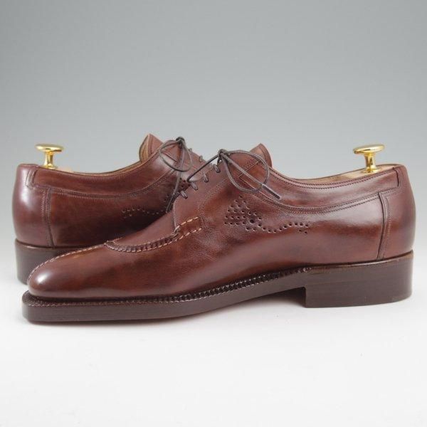 未使用★(伊)シルヴァノ・ラッタンジ SIZE 6.5【ハンドソーンウェルテッド製法★Uチップ/HIGH BRIDGE別注】カーフ/濃茶/Lattanzi★l989