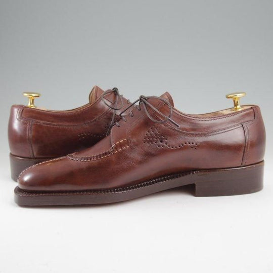 未使用★(伊)シルヴァノ・ラッタンジ SIZE 6.5【ハンドソーンウェルテッド製法★Uチップ/HIGH BRIDGE別注】カーフ/濃茶/Lattanzi★l989