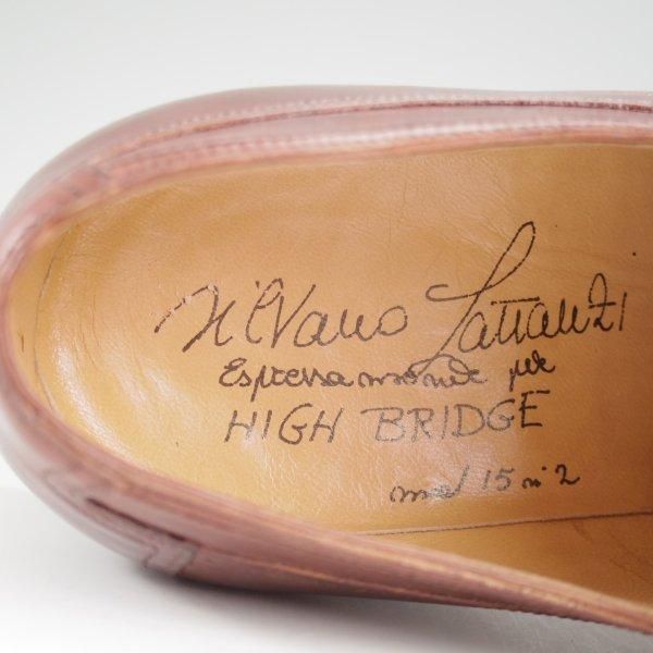 未使用★(伊)シルヴァノ・ラッタンジ SIZE 6.5【ハンドソーンウェルテッド製法★Uチップ/HIGH BRIDGE別注】カーフ/濃茶/Lattanzi★l989