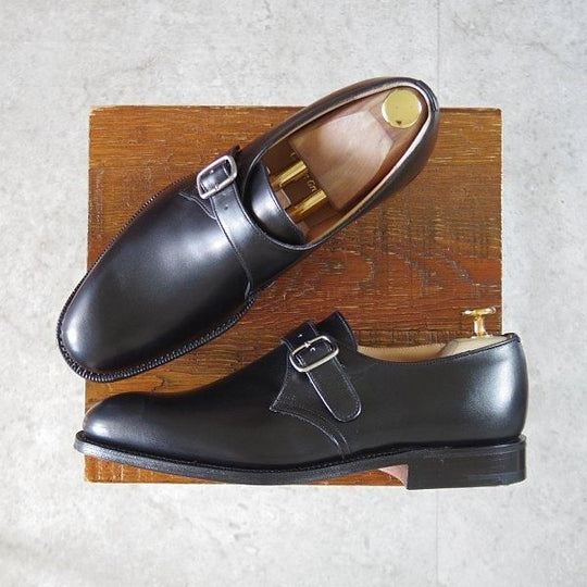 未使用★チャーチ 50F/UK5【定価￥158,400-★BECKET/ベケット/173ラスト】モンクストラップ/カーフ/黒/メンズ/Church's★l990