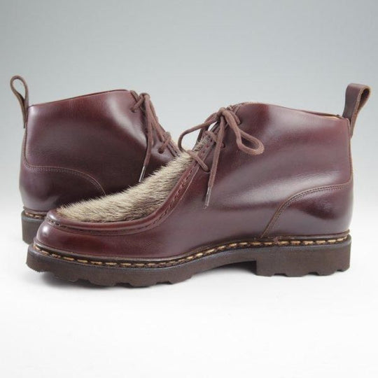 未使用★パラブーツ SIZE 6.5【貴重★フォック仕様(アザラシの毛皮)/MUCY】ミューシー/チロリアンブーツ/リスレザー/濃茶/Paraboot★l995