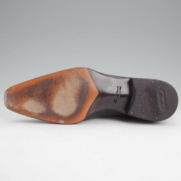 極美品★(伊)サントーニ SIZE 6【貴重★クロコダイル×カーフ/コンビ仕様】オックスフォードシューズ/黒/メンズ/Santoni★l998
