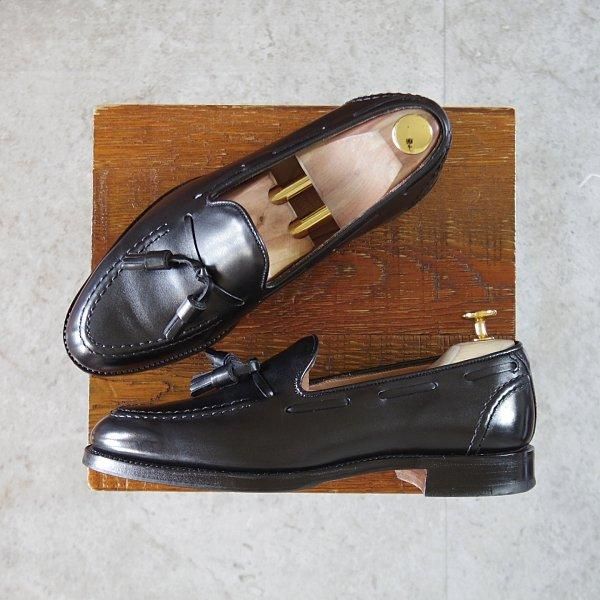 極美品★(英)チーニー 5F【定価￥88,000-★HARRY/ハリー】214ラスト/タッセルローファー/カーフ/黒/メンズ/CHEANEY★m008