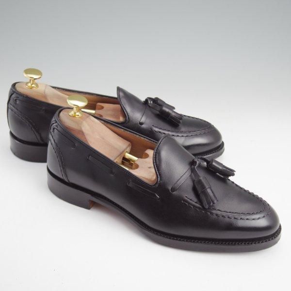 極美品★(英)チーニー 5F【定価￥88,000-★HARRY/ハリー】214ラスト/タッセルローファー/カーフ/黒/メンズ/CHEANEY★m008