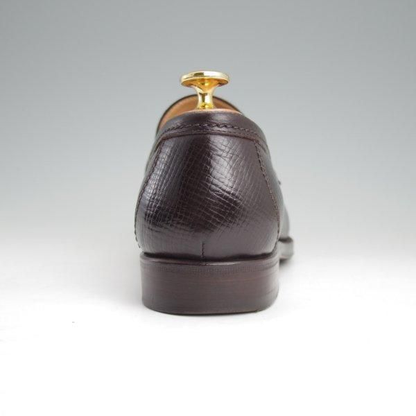 美品★(伊)F.LLIジャコメッティ SIZE 38【定価￥113,300-★ユタカーフ仕様/コインローファー/FG361】濃茶/メンズ/Giacometti★m009