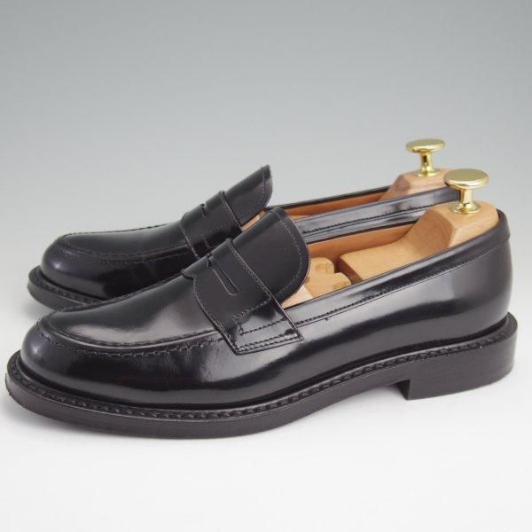 極美品★チャーチ(レディース) SIZE 36.5【★コインローファー/STADEN W】ポリッシュドバインダーカーフ/黒/Church's★m014