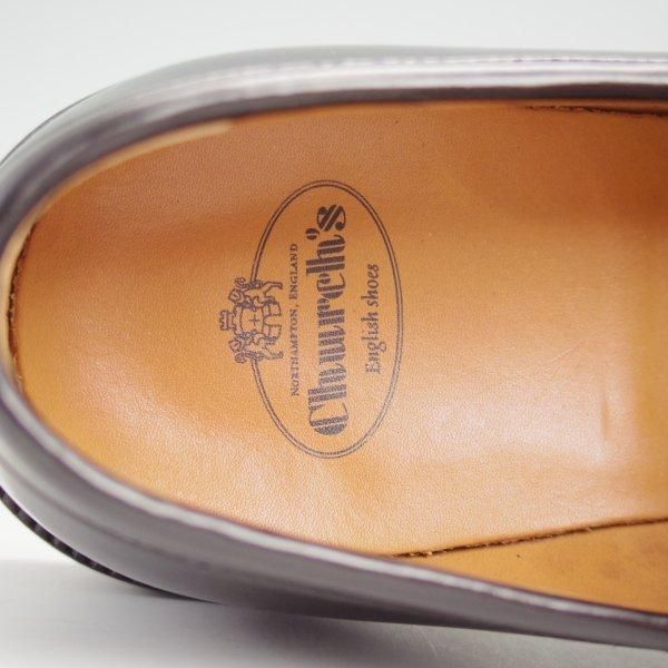 極美品★チャーチ(レディース) SIZE 36.5【★コインローファー/STADEN W】ポリッシュドバインダーカーフ/黒/Church's★m014