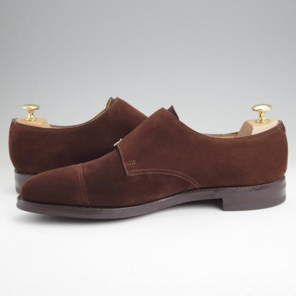 極美品★ジョンロブ 9E【現行定価￥237,600-★WILLIAM/ウィリアム】9795Rラスト/ダブルモンク/スエード/濃茶/メンズ/JOHN LOBB★m015