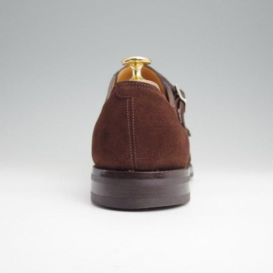 極美品★ジョンロブ 9E【現行定価￥237,600-★WILLIAM/ウィリアム】9795Rラスト/ダブルモンク/スエード/濃茶/メンズ/JOHN LOBB★m015