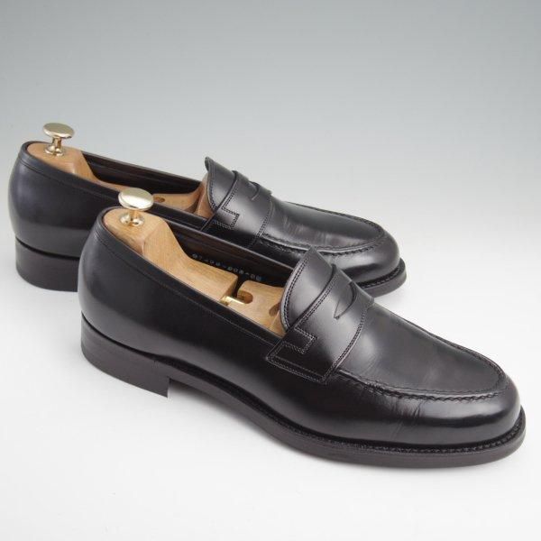 極美品★三陽山長 SIZE 9【定価￥88,000-★弥伍郎/R2013ラスト】コインローファー/カーフ/黒/メンズ/YAGORO/Sanyo Yamacho★m017
