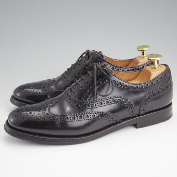 極上★チャーチ(レディース) SIZE 36.5【定価￥176,000-★バーウッド/BURWOOD WG】ポリッシュドバインダーカーフ/黒/Church's★m026