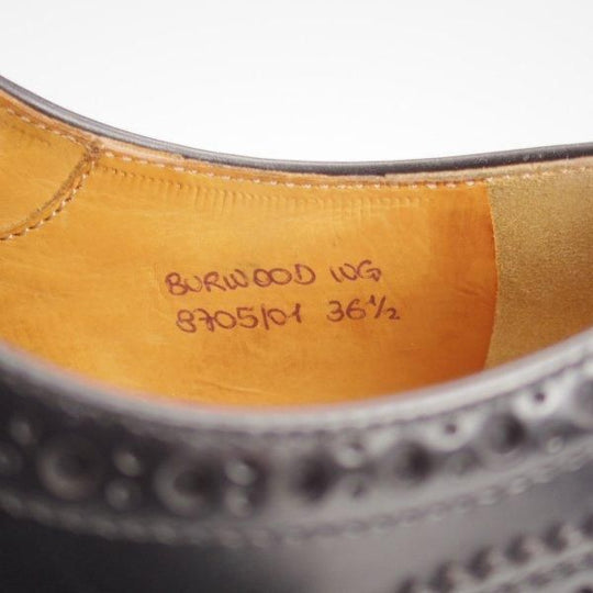 極上★チャーチ(レディース) SIZE 36.5【定価￥176,000-★バーウッド/BURWOOD WG】ポリッシュドバインダーカーフ/黒/Church's★m026