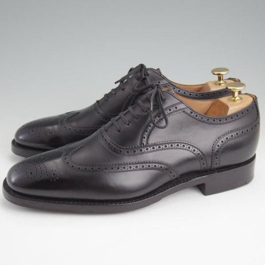 未使用★チャーチ 70G/UK7【最上級★ロイヤルコレクション/002ラスト】CHARLES/半カラス仕上げ/フルブローグ/黒/Church's★m027