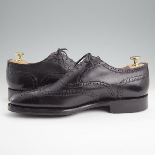 未使用★チャーチ 70G/UK7【最上級★ロイヤルコレクション/002ラスト】CHARLES/半カラス仕上げ/フルブローグ/黒/Church's★m027