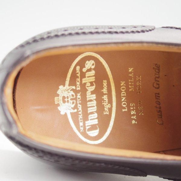 未使用★チャーチ 70G/UK7【最上級★ロイヤルコレクション/002ラスト】CHARLES/半カラス仕上げ/フルブローグ/黒/Church's★m027