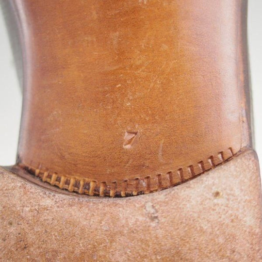 極美品★(伊)エンツォ・ボナフェ SIZE 7【貴重★リザード仕様/Vフロント/濃茶】プレーントゥ/メンズ/Enzo Bonafe★m028