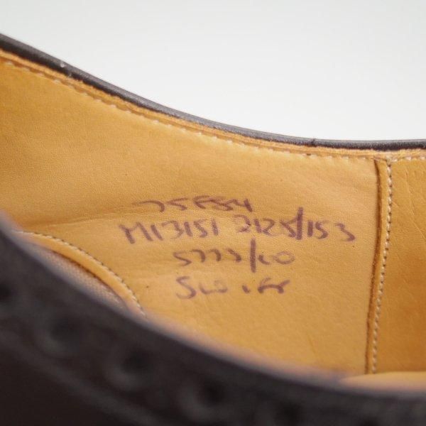 未使用★チャーチ 75F/UK7.5【デッドストック品★旧チャーチ/SWIFT/3都市ロゴ】84ラスト/フルブローグ/黒/カーフ/メンズ/Church's★m029