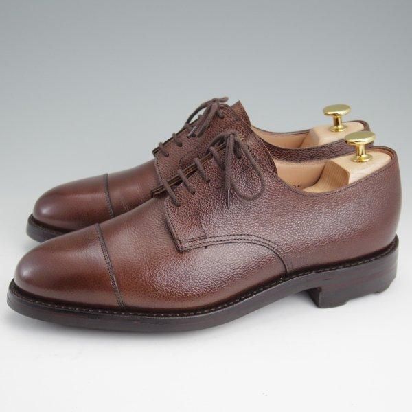 極美品★クロケット&ジョーンズ 7E【★ロイドフットウェア別注/リッジウェイソール】ストレートチップ/濃茶/メンズ/Crockett&Jones★m030