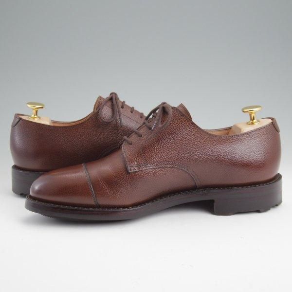 極美品★クロケット&ジョーンズ 7E【★ロイドフットウェア別注/リッジウェイソール】ストレートチップ/濃茶/メンズ/Crockett&Jones★m030