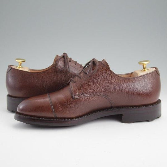 極美品★クロケット&ジョーンズ 7E【★ロイドフットウェア別注/リッジウェイソール】ストレートチップ/濃茶/メンズ/Crockett&Jones★m030