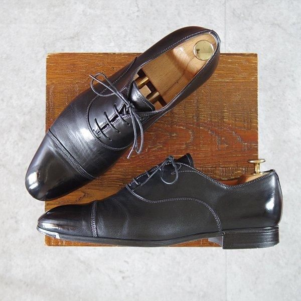 ★(伊)サントーニ SIZE 6.5【★ストレートチップ/11011】カーフ/黒/メンズ/Santoni★m031