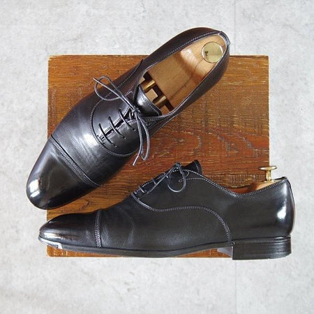★(伊)サントーニ SIZE 6.5【★ストレートチップ/11011】カーフ/黒/メンズ/Santoni★m031