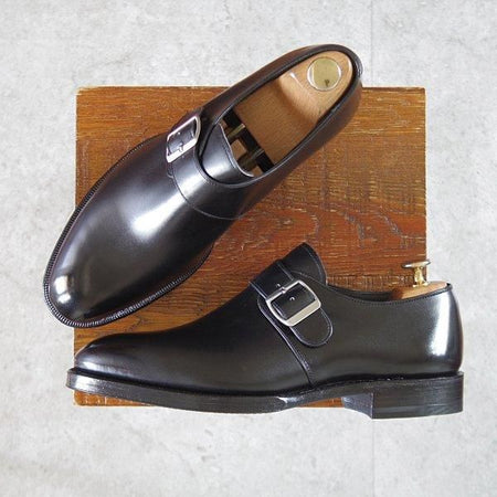 未使用★ジョンストン&マーフィー SIZE 7【★クラウンアリストクラフト/CROWN ARISTOCRAFT】モンクストラップ/黒/Johnston&Murphy★m033