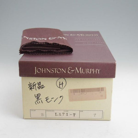 未使用★ジョンストン&マーフィー SIZE 7【★クラウンアリストクラフト/CROWN ARISTOCRAFT】モンクストラップ/黒/Johnston&Murphy★m033