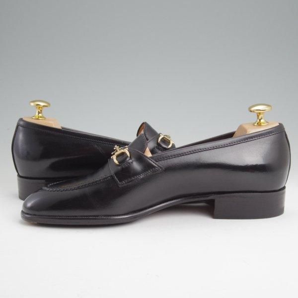 極美品★(伊製)Le Yucca's/レユッカス SIZE 38.5【定価￥140,800-★エンツォ・ボナフェ製/ビットローファー】スリッポン/黒★m035