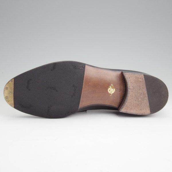 極美品★(伊製)Le Yucca's/レユッカス SIZE 38.5【定価￥140,800-★エンツォ・ボナフェ製/ビットローファー】スリッポン/黒★m035