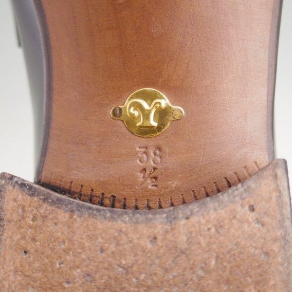 極美品★(伊製)Le Yucca's/レユッカス SIZE 38.5【定価￥140,800-★エンツォ・ボナフェ製/ビットローファー】スリッポン/黒★m035