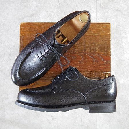 極美品★パラブーツ SIZE 7.5【定価￥99,000-★ドレス仕様シャンボード/CHAMBORD】Uチップ/グレインレザー/NOIR/黒/Paraboot★m036