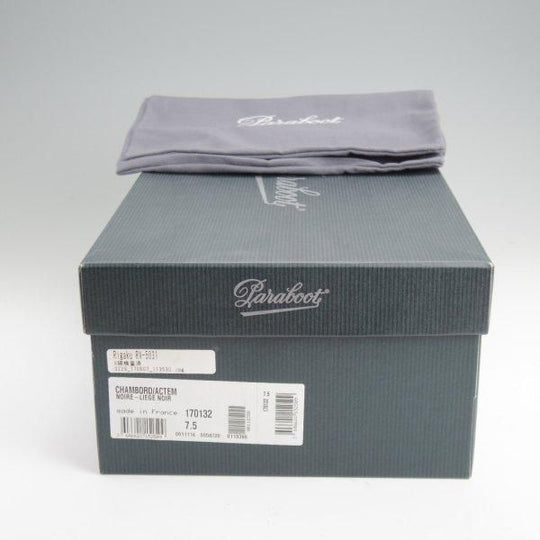 極美品★パラブーツ SIZE 7.5【定価￥99,000-★ドレス仕様シャンボード/CHAMBORD】Uチップ/グレインレザー/NOIR/黒/Paraboot★m036