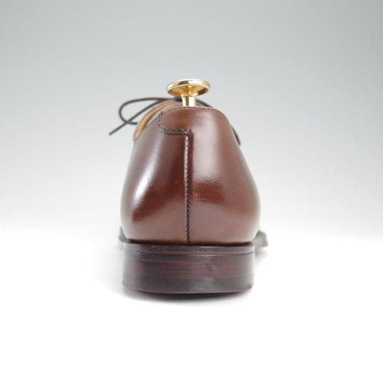 極美品★クロケット&ジョーンズ 7.5E【定価￥132,000-★HALLAM/348ラスト】ハラム/ストレートチップ/カーフ/濃茶/Crockett&Jones★m060