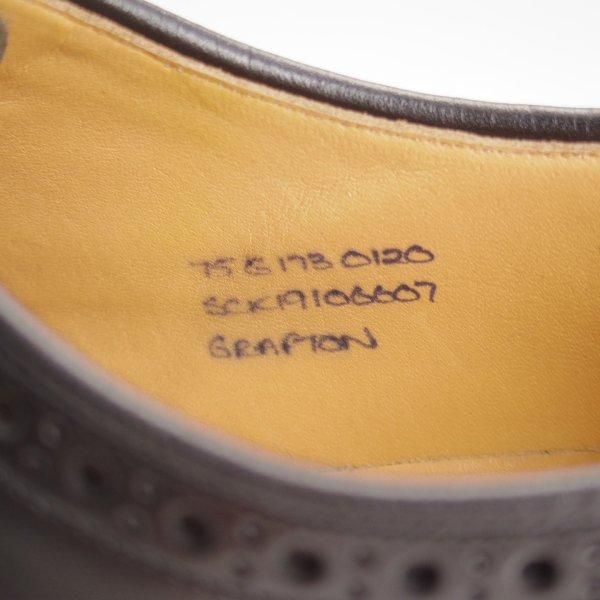 極上★チャーチ 75G/UK7.5【定価￥198,000-★グラフトン/GRAFTON】173ラスト/フルブローグ/黒/メンズ/Church's★m063