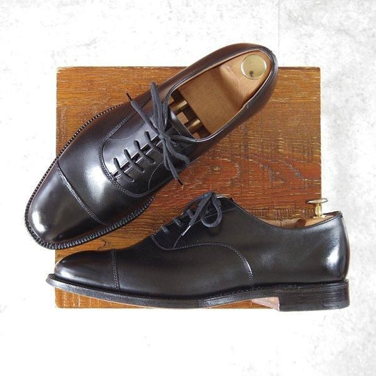 ★チャーチ 70G/UK7【貴重★73ラスト/コンサル同仕様/CANBERRA】ストレートチップ/カーフ/黒/メンズ/Church's★m067