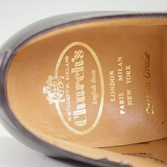 ★チャーチ 70G/UK7【貴重★73ラスト/コンサル同仕様/CANBERRA】ストレートチップ/カーフ/黒/メンズ/Church's★m067