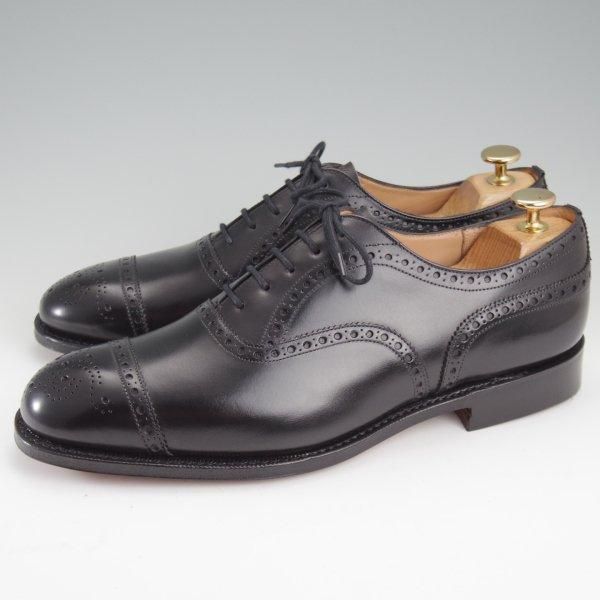 未使用★チャーチ 75F/UK7.5【定価￥176,000-★ディプロマット/DIPLOMAT】173ラスト/セミブローグ/カーフ/黒/メンズ/Church's★m068