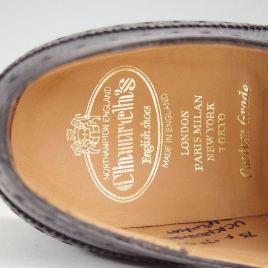 未使用★チャーチ 75F/UK7.5【定価￥176,000-★ディプロマット/DIPLOMAT】173ラスト/セミブローグ/カーフ/黒/メンズ/Church's★m068