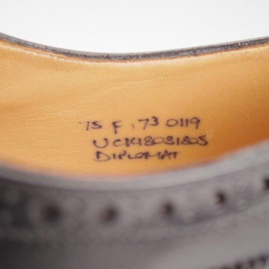 未使用★チャーチ 75F/UK7.5【定価￥176,000-★ディプロマット/DIPLOMAT】173ラスト/セミブローグ/カーフ/黒/メンズ/Church's★m068