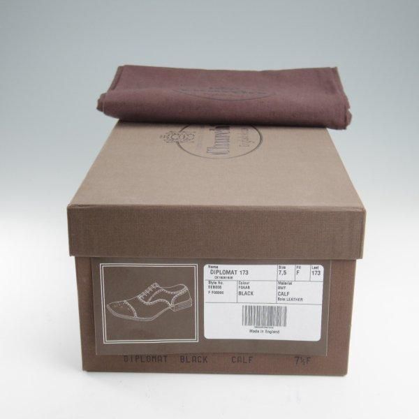 未使用★チャーチ 75F/UK7.5【定価￥176,000-★ディプロマット/DIPLOMAT】173ラスト/セミブローグ/カーフ/黒/メンズ/Church's★m068