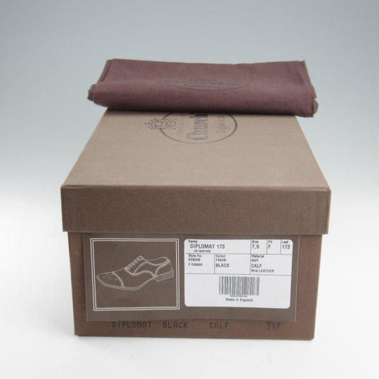 未使用★チャーチ 75F/UK7.5【定価￥176,000-★ディプロマット/DIPLOMAT】173ラスト/セミブローグ/カーフ/黒/メンズ/Church's★m068