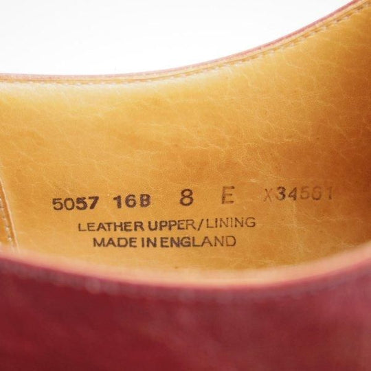 ★クロケット&ジョーンズ 8E【モデル定価￥132,000-★ポールスミス別注/HALLAM】348ラスト/ストレートチップ/赤茶/Crockett&Jones★m074